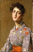 William Merrit Chase Girl in a Japanese Costume oil painting reproduction